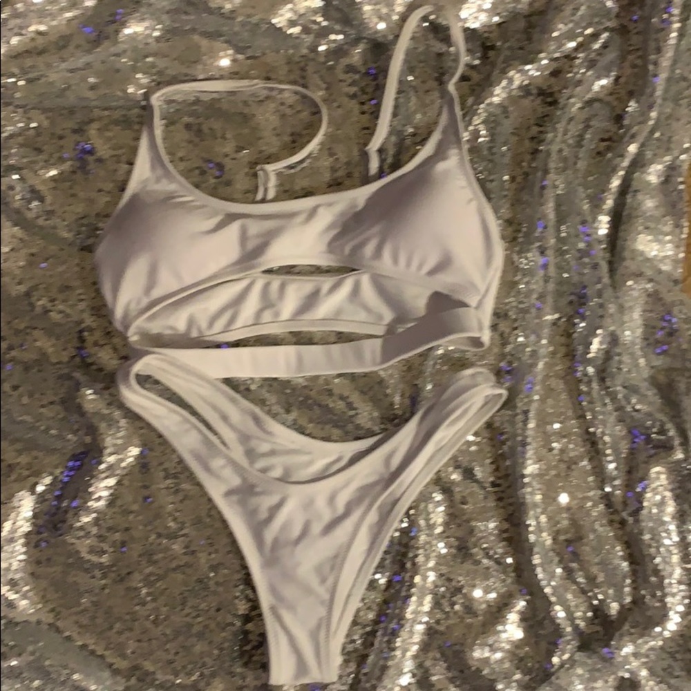 2 Piece White Swimsuit